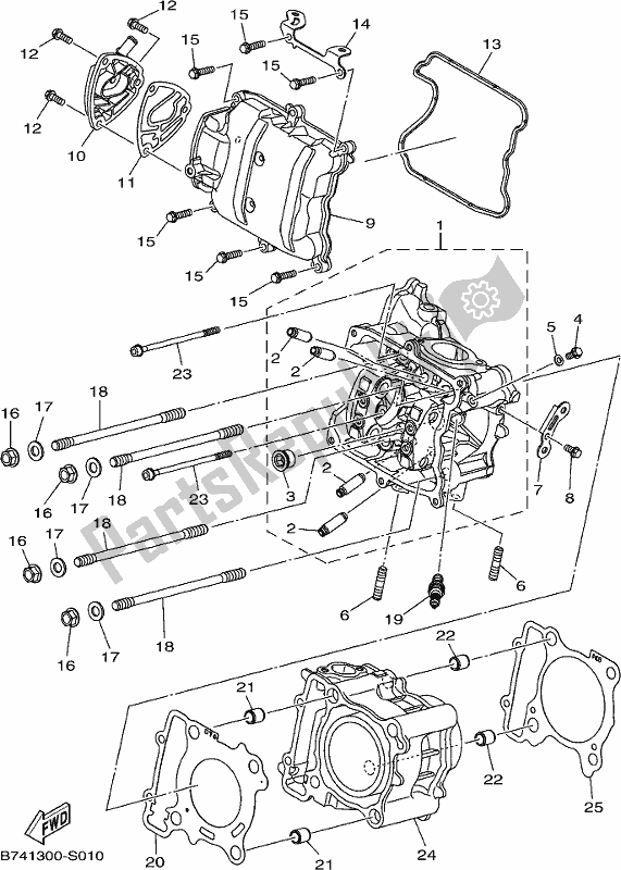 Todas las partes para Cilindro de Yamaha CZD 300-A Xmax 300 2017