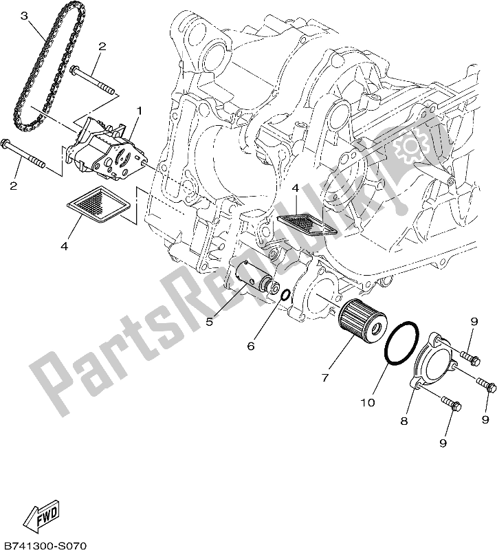 All parts for the Oil Pump of the Yamaha CZD 300-A Xmax 300 2017