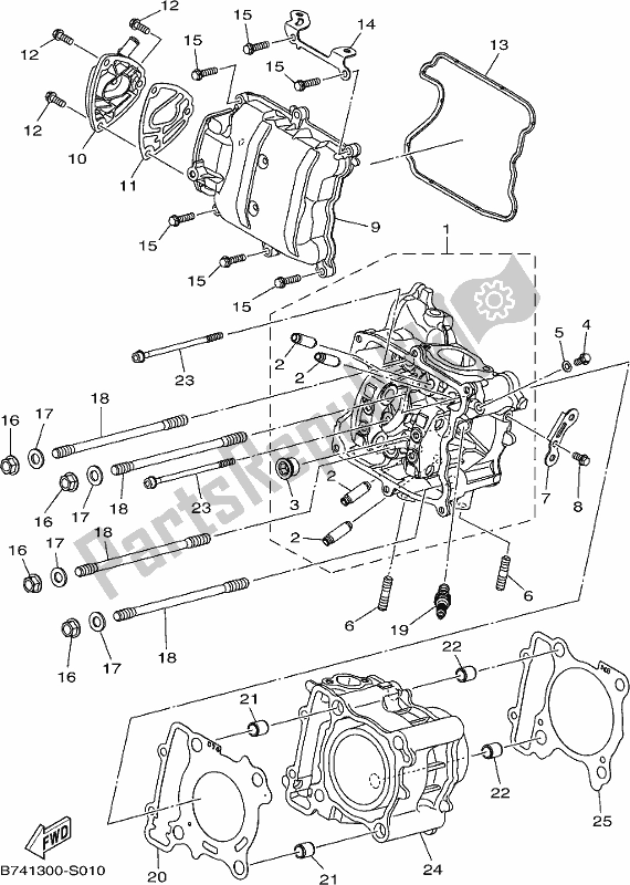 Tutte le parti per il Cilindro del Yamaha CZD 300-A Xmax 300 2018