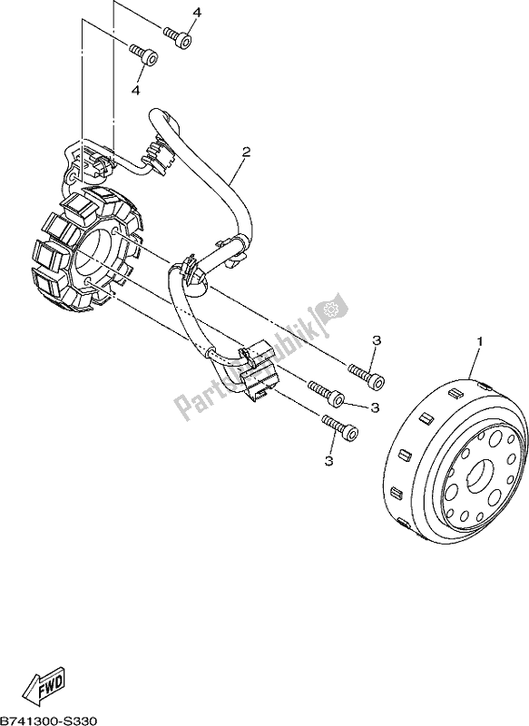 All parts for the Generator of the Yamaha CZD 300-A Xmax 300 2018