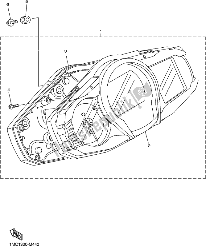 All parts for the Meter of the Yamaha FJR 1300 AE 2017