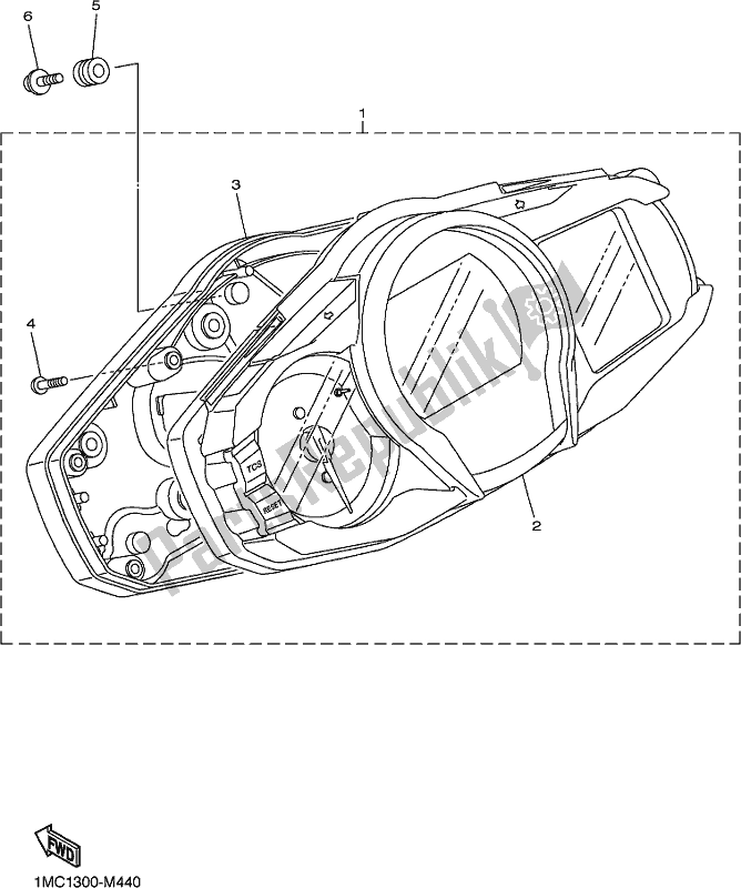 All parts for the Meter of the Yamaha FJR 1300 AE 2018