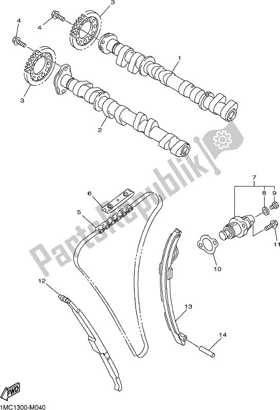 Wszystkie części do Wa? Ek Rozrz? Du I ? A? Cuch Yamaha FJR 1300 AE 2019