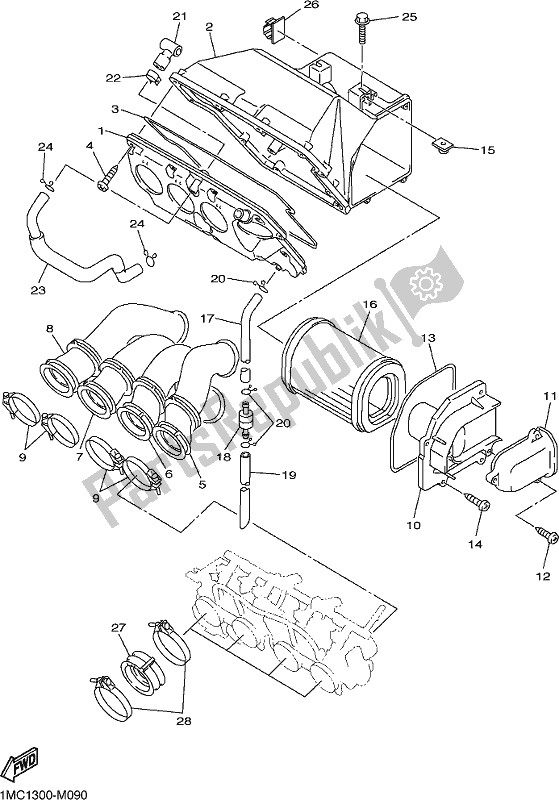 Wszystkie części do Wlot Yamaha FJR 1300 AE 2020