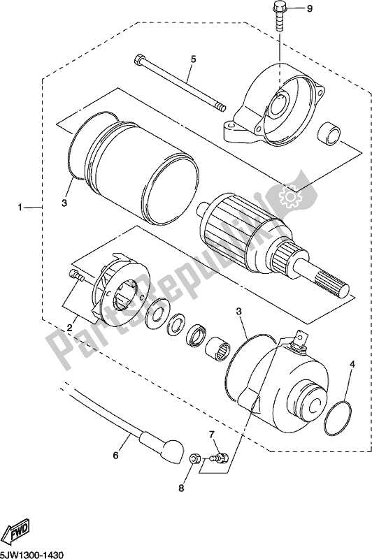 Todas las partes para Motor De Arranque de Yamaha FJR 1300 AE 2020