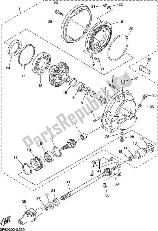 Todas las partes para Eje De Accionamiento de Yamaha FJR 1300 AE 2021