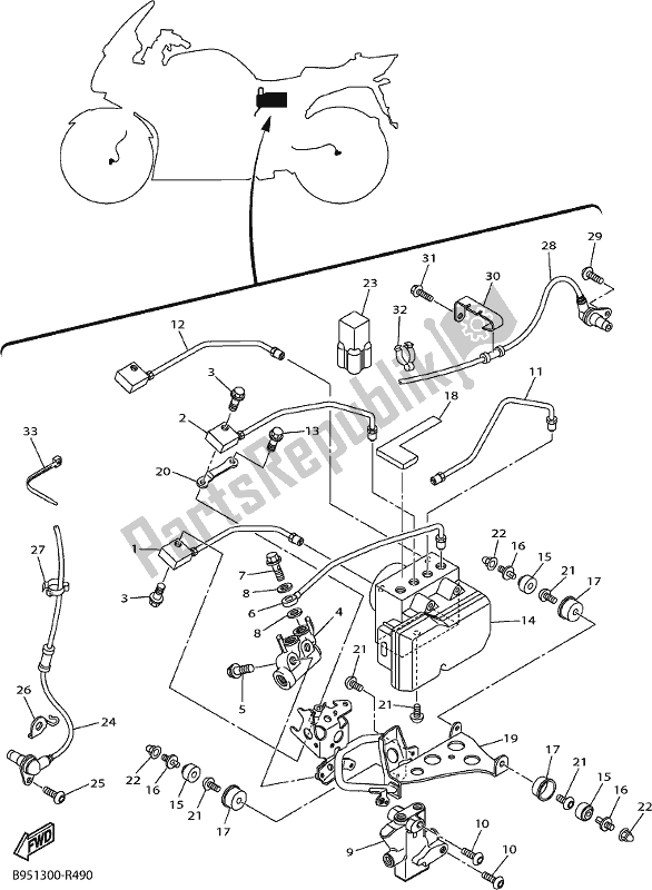 All parts for the Electrical 3 of the Yamaha FJR 1300 AE 2021