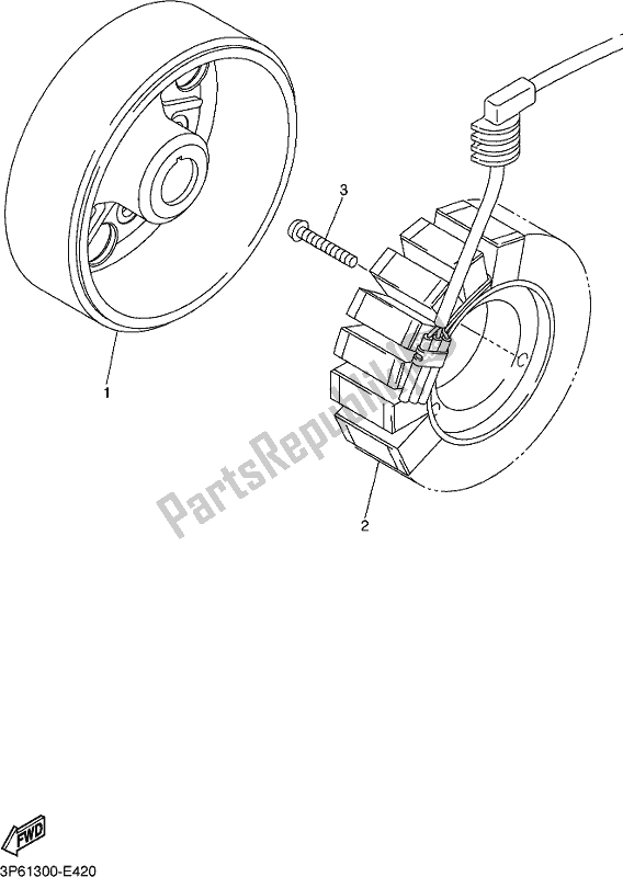 All parts for the Generator of the Yamaha FJR 1300 AE 2021