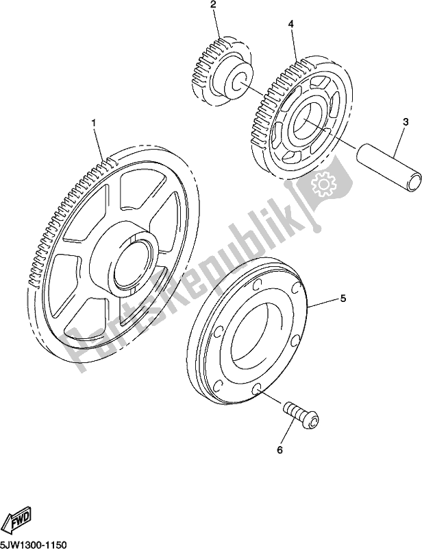 All parts for the Starter of the Yamaha FJR 1300 AE 2021