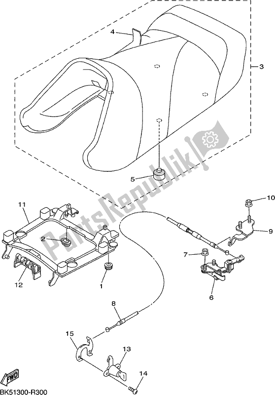 Wszystkie części do Siedzenie Yamaha FJR 1300 APH Polic 2017