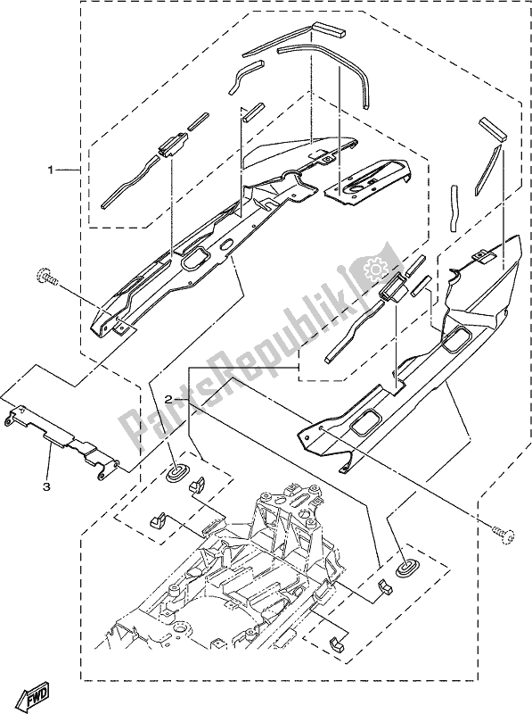 Todas las partes para Alternativo 1 Para Chasis de Yamaha FJR 1300 APK Polic 2019