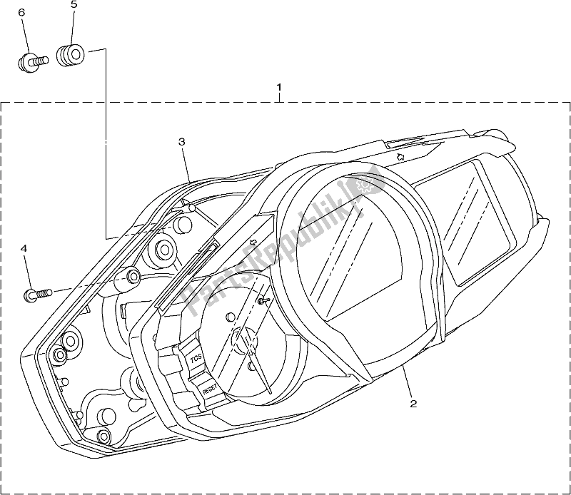 All parts for the Meter of the Yamaha FJR 1300 APK Polic 2019