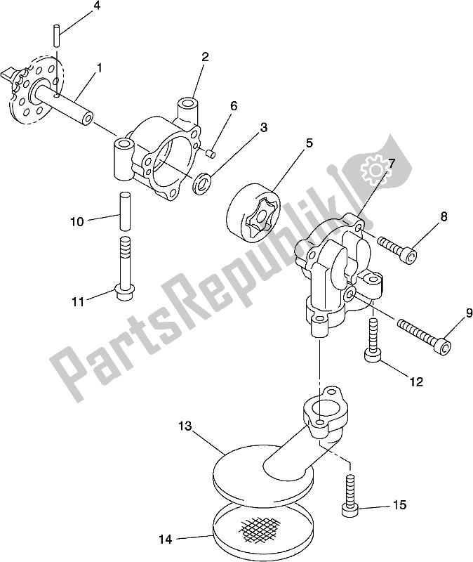 Tutte le parti per il Pompa Dell'olio del Yamaha FJR 1300 APK Polic 2019