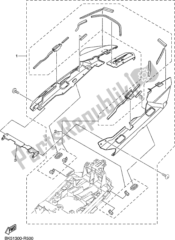 All parts for the Alternate 1 For Chassis of the Yamaha FJR 1300 APL Polic 2020