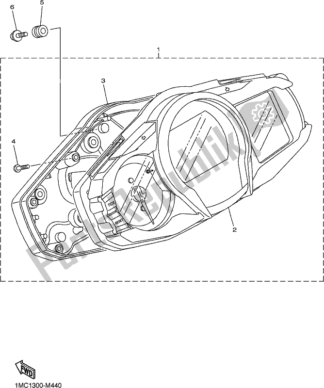 Alle onderdelen voor de Meter van de Yamaha FJR 1300 APL Polic 2020