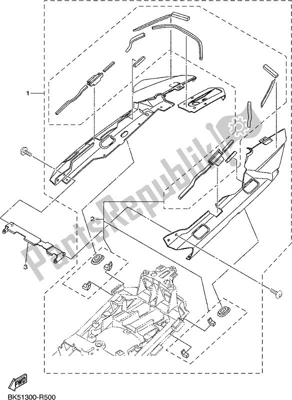 All parts for the Alternate 1 For Chassis of the Yamaha FJR 1300 APM Polic 2021