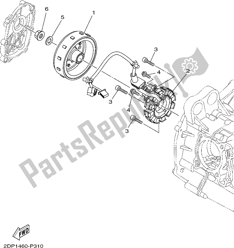 Alle onderdelen voor de Generator van de Yamaha GPD 150-A 2018