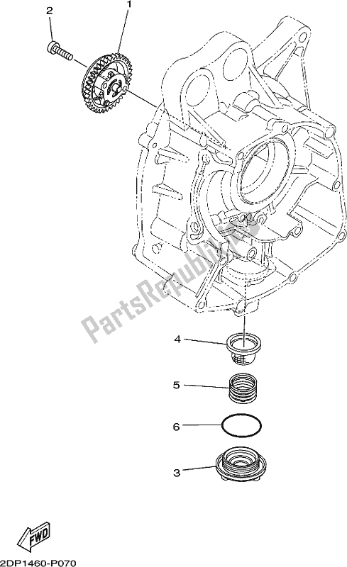 Tutte le parti per il Pompa Dell'olio del Yamaha GPD 150-A 2018