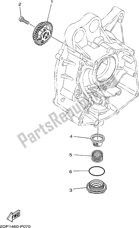 Todas as partes de Bomba De óleo do Yamaha GPD 150-A 2020