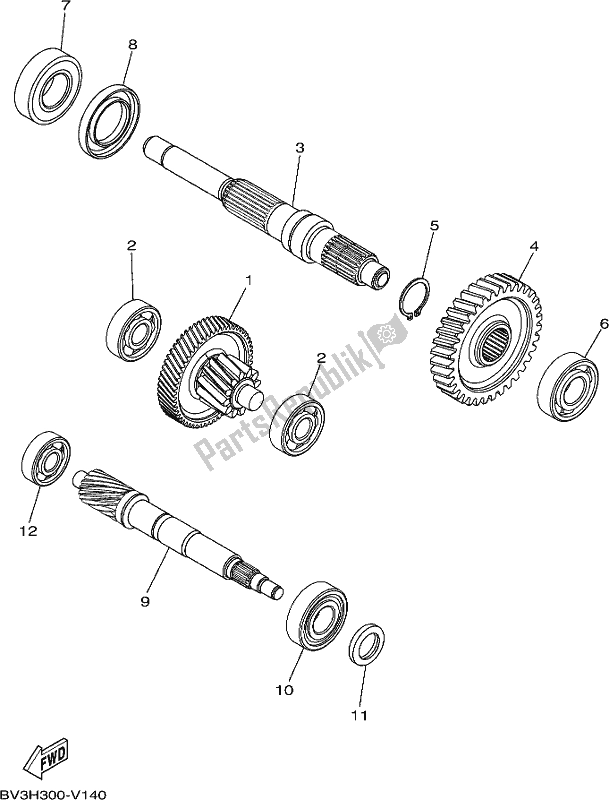 All parts for the Transmission of the Yamaha GPD 150-A 2020