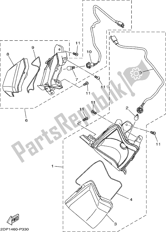 Toutes les pièces pour le Flasher Light 1 du Yamaha GPD 150-A 2021