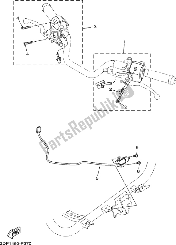 Toutes les pièces pour le Interrupteur Et Levier De Poignée du Yamaha GPD 150-A 2021