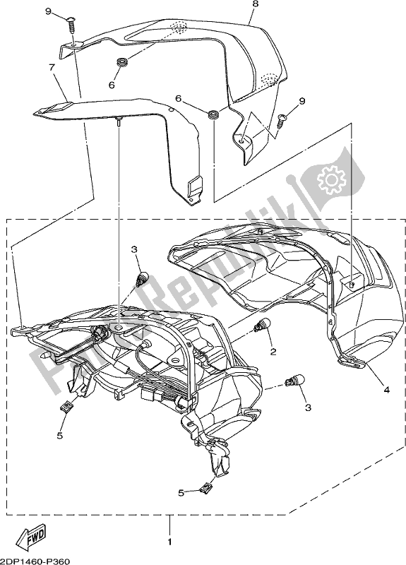 Todas las partes para Luz De La Cola de Yamaha GPD 150-A 2021