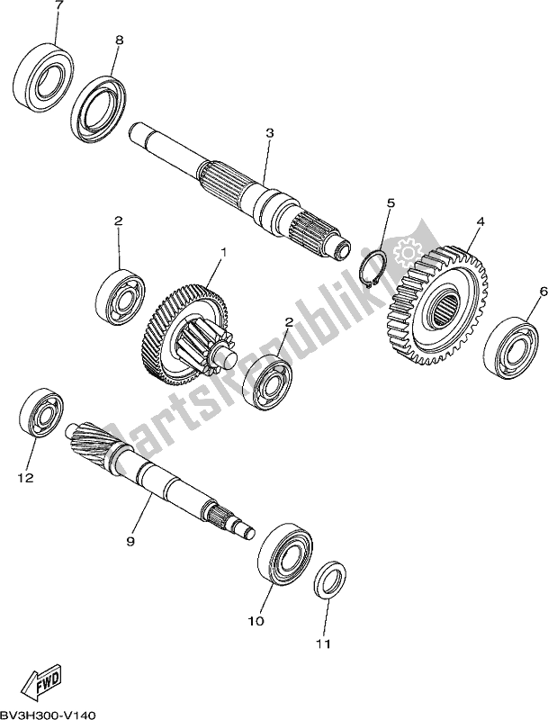 Toutes les pièces pour le Transmission du Yamaha GPD 150-A 2021