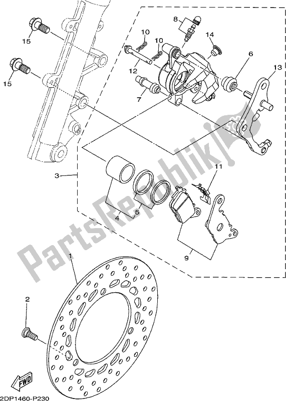 Todas las partes para Pinza De Freno Delantero de Yamaha GPD 150-A Nmax 155 2017