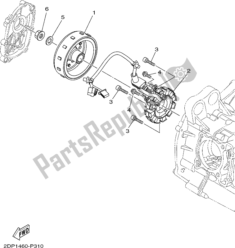 All parts for the Generator of the Yamaha GPD 150-A Nmax 155 2019