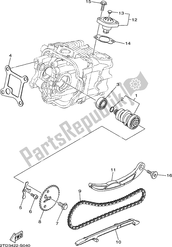 Toutes les pièces pour le Arbre à Cames Et Chaîne du Yamaha LTS 125-C 2017