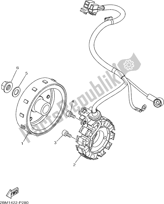 All parts for the Generator of the Yamaha LTS 125-C 2017
