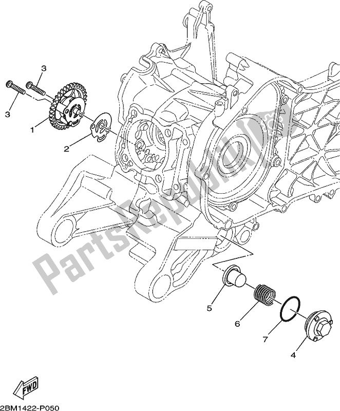 All parts for the Oil Pump of the Yamaha LTS 125-C 2017