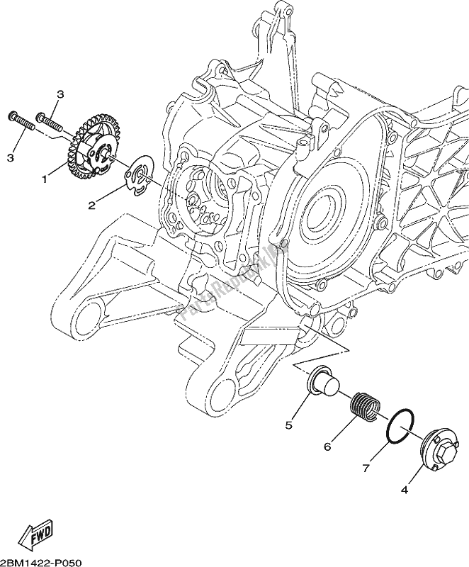 All parts for the Oil Pump of the Yamaha LTS 125-C 2017