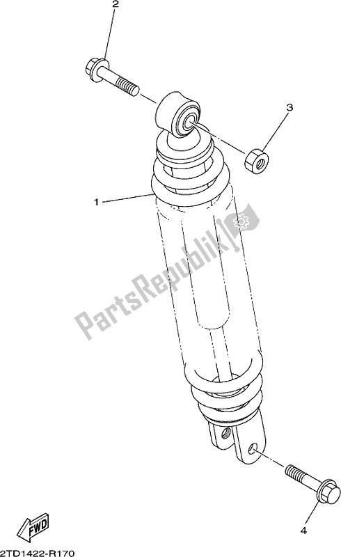 Wszystkie części do Tylne Zawieszenie Yamaha LTS 125-C 2017