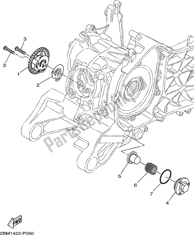 Alle onderdelen voor de Oliepomp van de Yamaha LTS 125-CJ Delight 2018