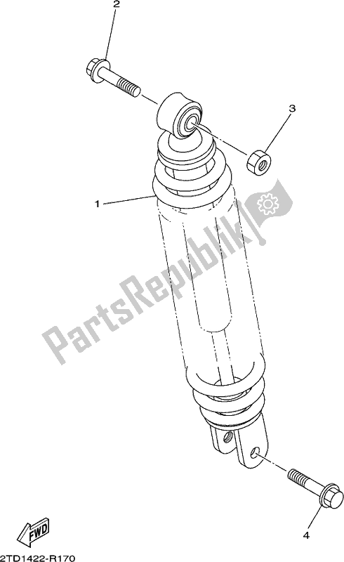 Toutes les pièces pour le Suspension Arrière du Yamaha LTS 125-CJ Delight 2018