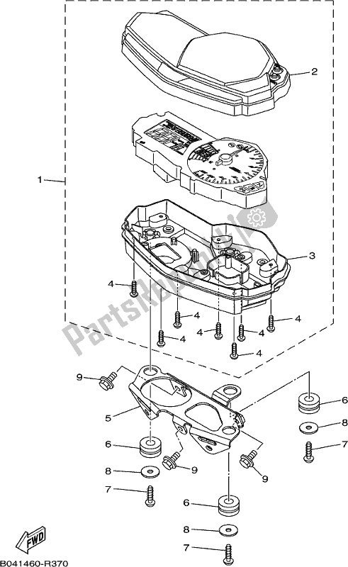 All parts for the Meter of the Yamaha MT 03 LAH MTN 320 AH 2017