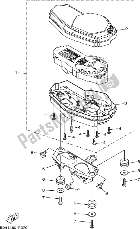 Toutes les pièces pour le Mètre du Yamaha MT 03 LAJ MTN 320 AJ 2018