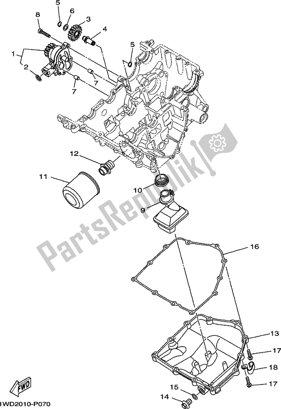 Wszystkie części do Pompa Olejowa Yamaha MT 03 LAJ MTN 320 AJ 2018