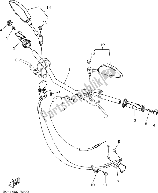 Wszystkie części do Uchwyt Kierownicy I Kabel Yamaha MT 03 LAJ MTN 320 AJ 2018