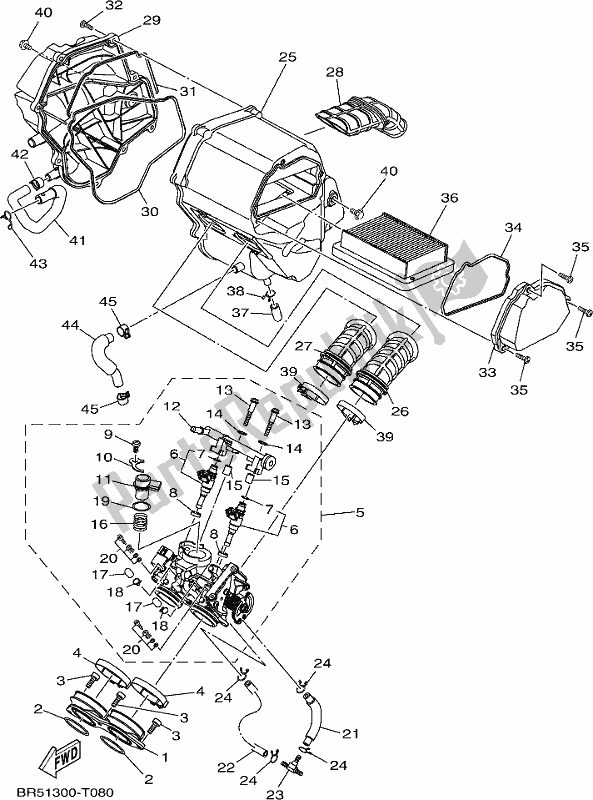 Tutte le parti per il Presa del Yamaha MT 03 LAJ MTN 320 AJ Lams Model 2018