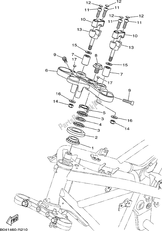 Tutte le parti per il Timone del Yamaha MT 03 LAK MTN 320-AK 2019