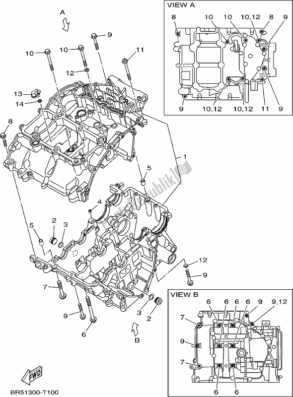 Toutes les pièces pour le Carter du Yamaha MT 03 LAK MTN 320-AK Lams Model 2019