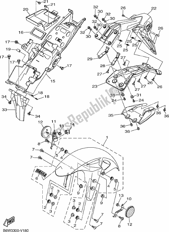 Todas las partes para Defensa de Yamaha MT 03 LAL MTN 320 AL 2020