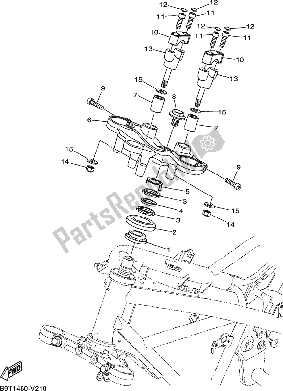 Tutte le parti per il Timone del Yamaha MT 03 LAL MTN 320 AL 2020