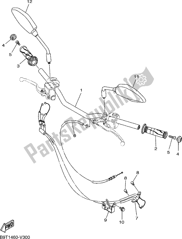 Wszystkie części do Uchwyt Kierownicy I Kabel Yamaha MT 03 LAM MTN 320 AM 2021