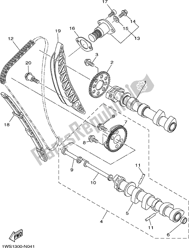 Wszystkie części do Wa? Ek Rozrz? Du I ? A? Cuch Yamaha MT-07 HO 700 2017