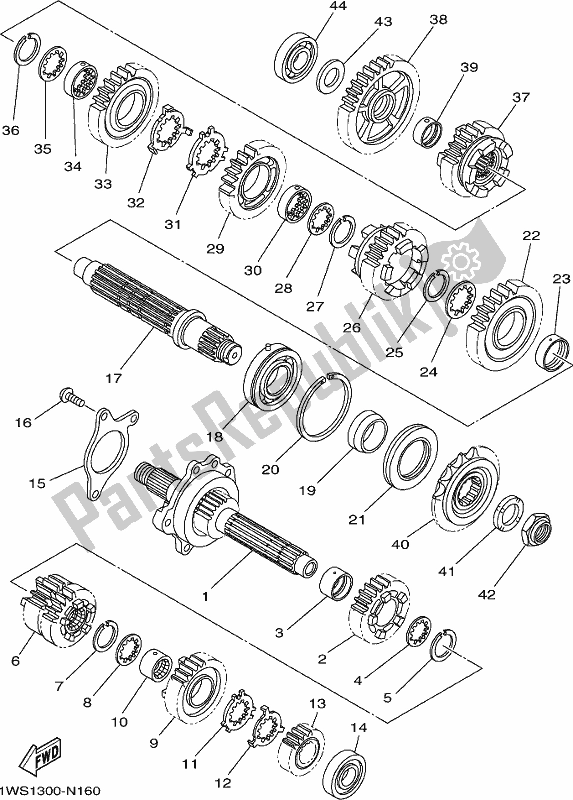 Wszystkie części do Przenoszenie Yamaha MT-07 HO 700 2017