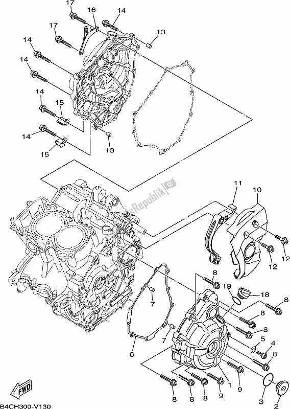 Todas las partes para Tapa Del Cárter 1 de Yamaha MT-07 Hoam MTN 690 M 2021